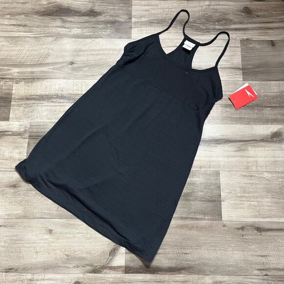 Speedo Sleeveless Tank Athletic Mini Dress Black NWT Women’s Size M - Picture 1 of 6